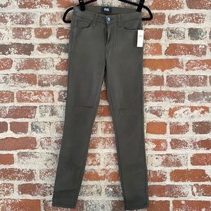 Brand New Paige Hoxton Ankle high rise leather coated jeans